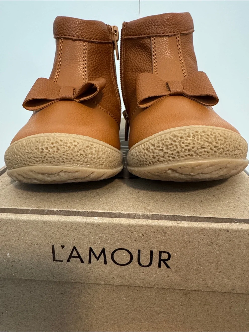 L'Amour Hilary Bow Boots (Mustard) - Size 9